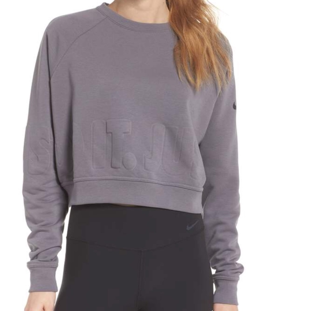 Nike long sleeve top training crop